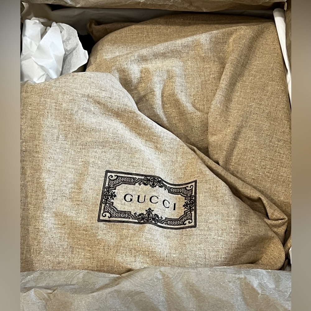 GUCCI Calfskin GG Supreme Combat Boots - Women’s 38/7.5 - Black - Picture 4 of 9